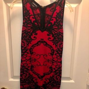 Red & Black Bebe Dress